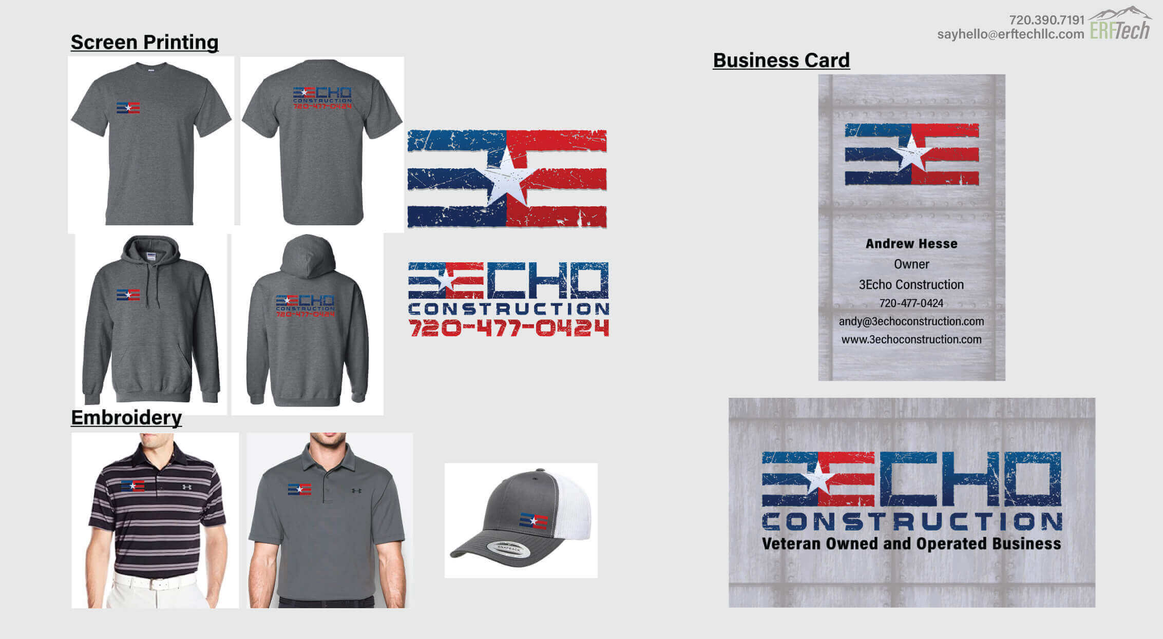 Business Card Design & Print for 3Echo in Denver, CO