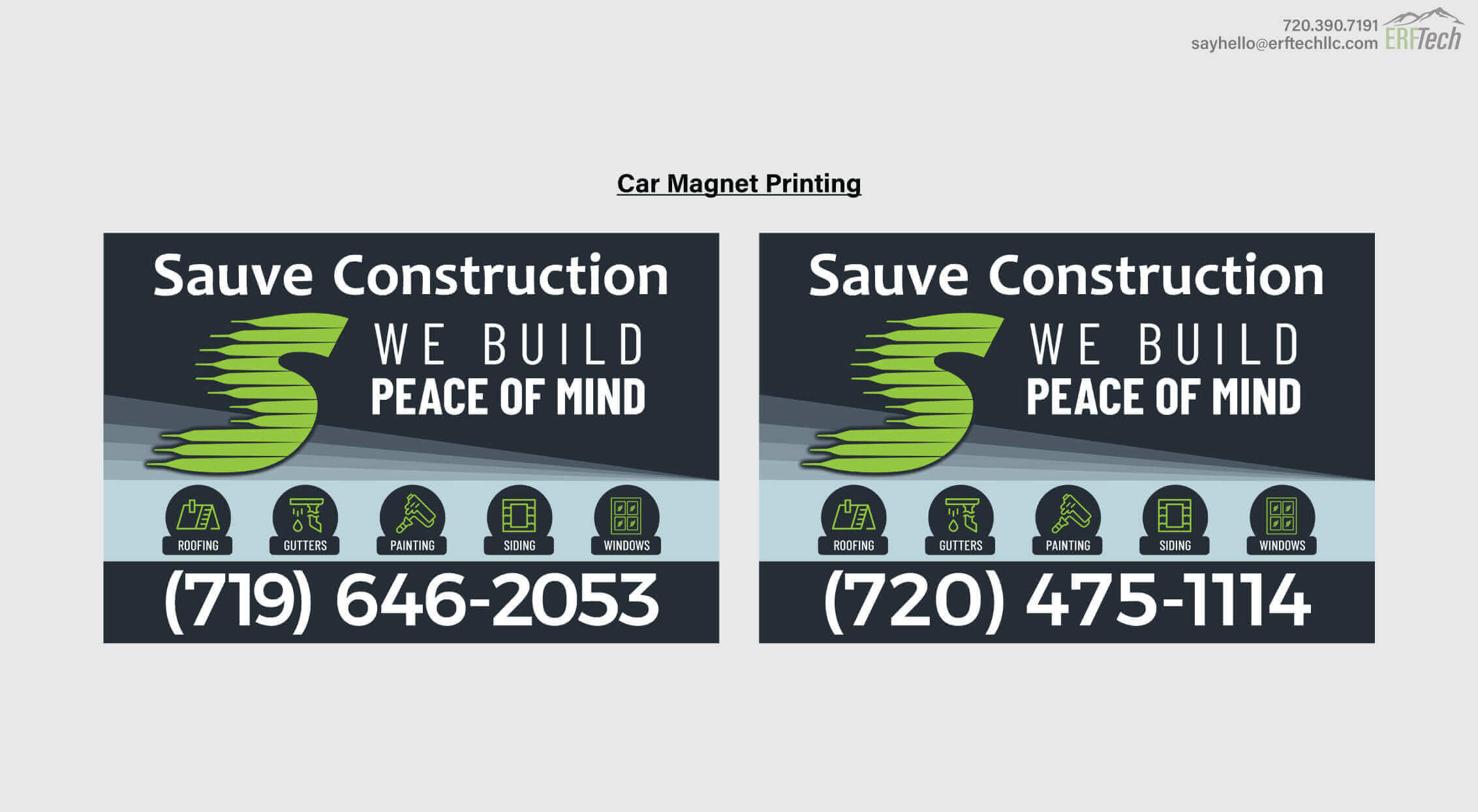 Magnet Print for Sauve Construction in Denver, CO