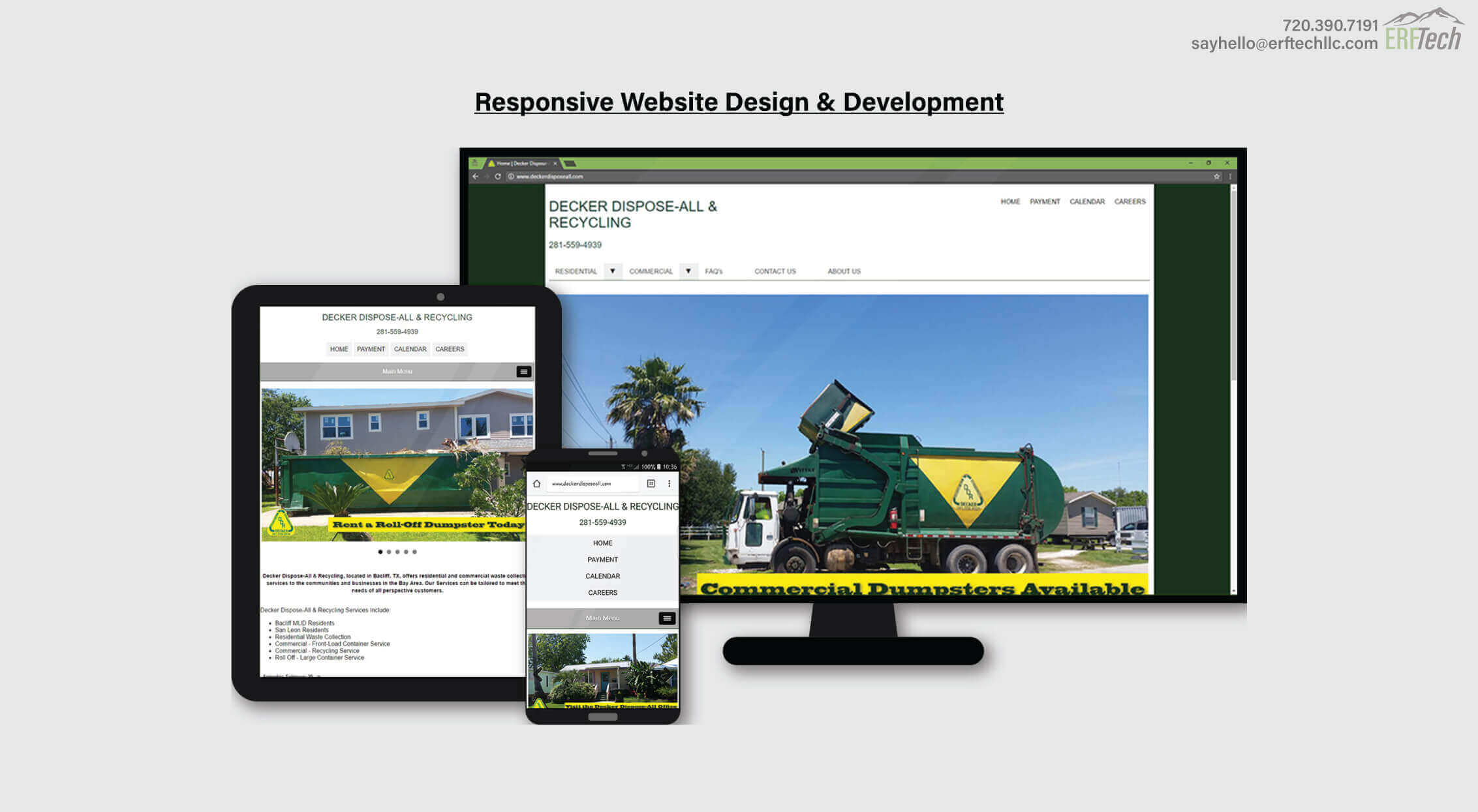 Website Management for Decker Dispose-All & Recycling in Bacliff, TX